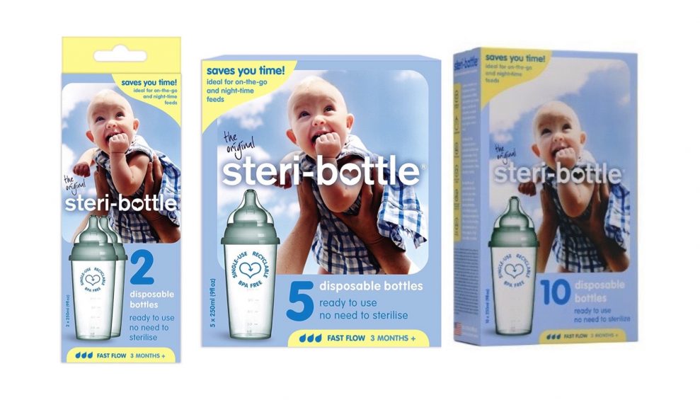 disposable sterilised bottles